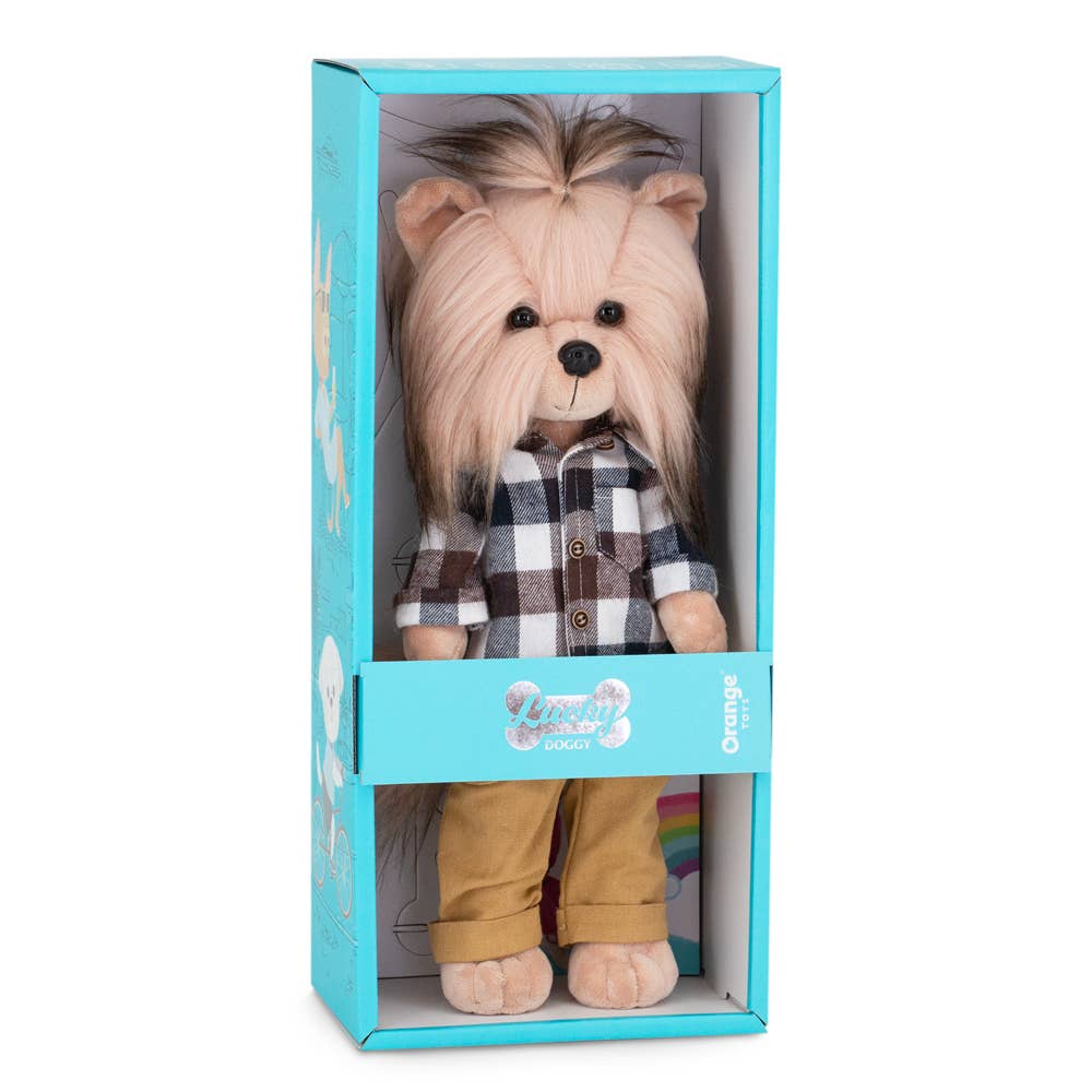 Poupée Lucky Andy Chien : garçon élégant - 38 cm