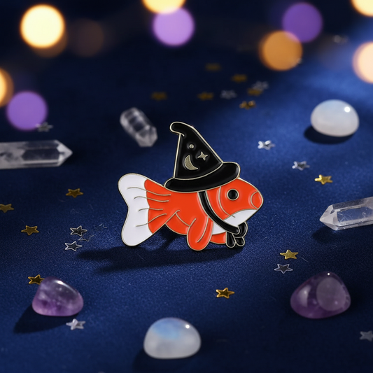 Wizard Goldfish Pin