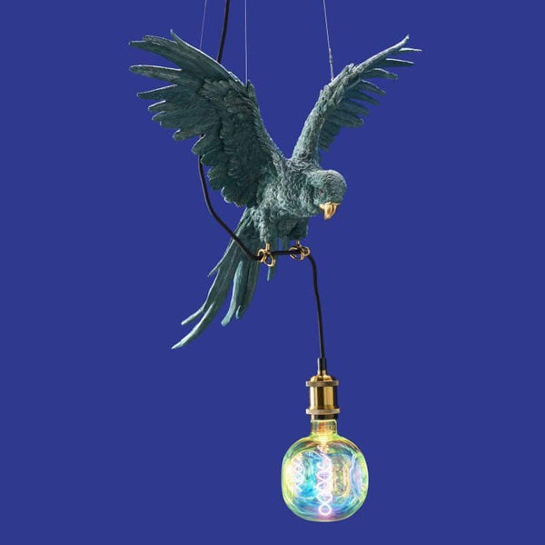 Turquoise Papegaai Plafondlamp