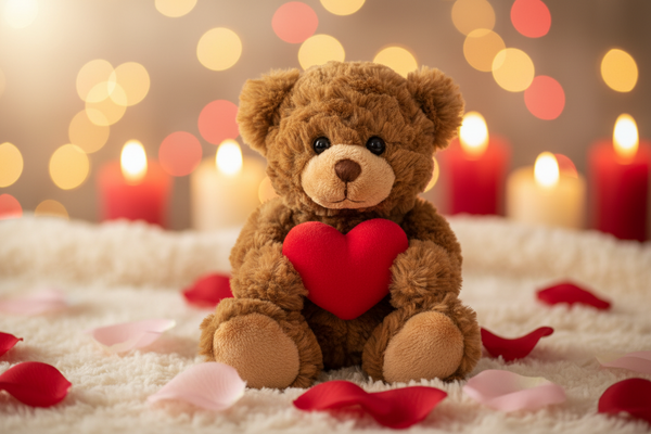 Peluche Teddy Marron avec Cœur – 20 cm - Teddy Hermann
