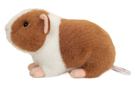 Light brown and white guinea pig plush toy