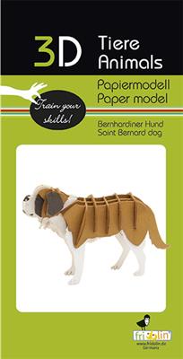 3D Paper Model - Saint Bernard Dog