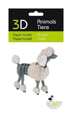 3D-papieren model - Poedel