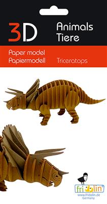 Modèle En Papier 3D - Tricératops