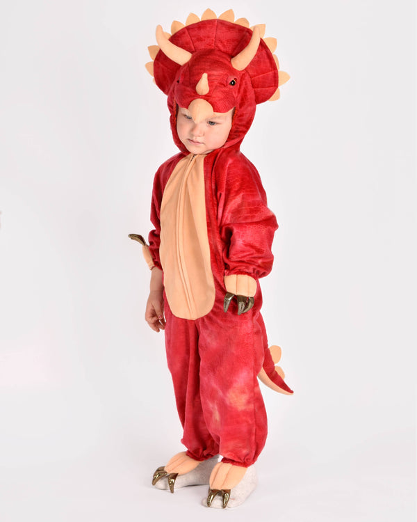 Combinaison dinosaure Tricératops pour enfants 4-6 ans (110-116 cm)
