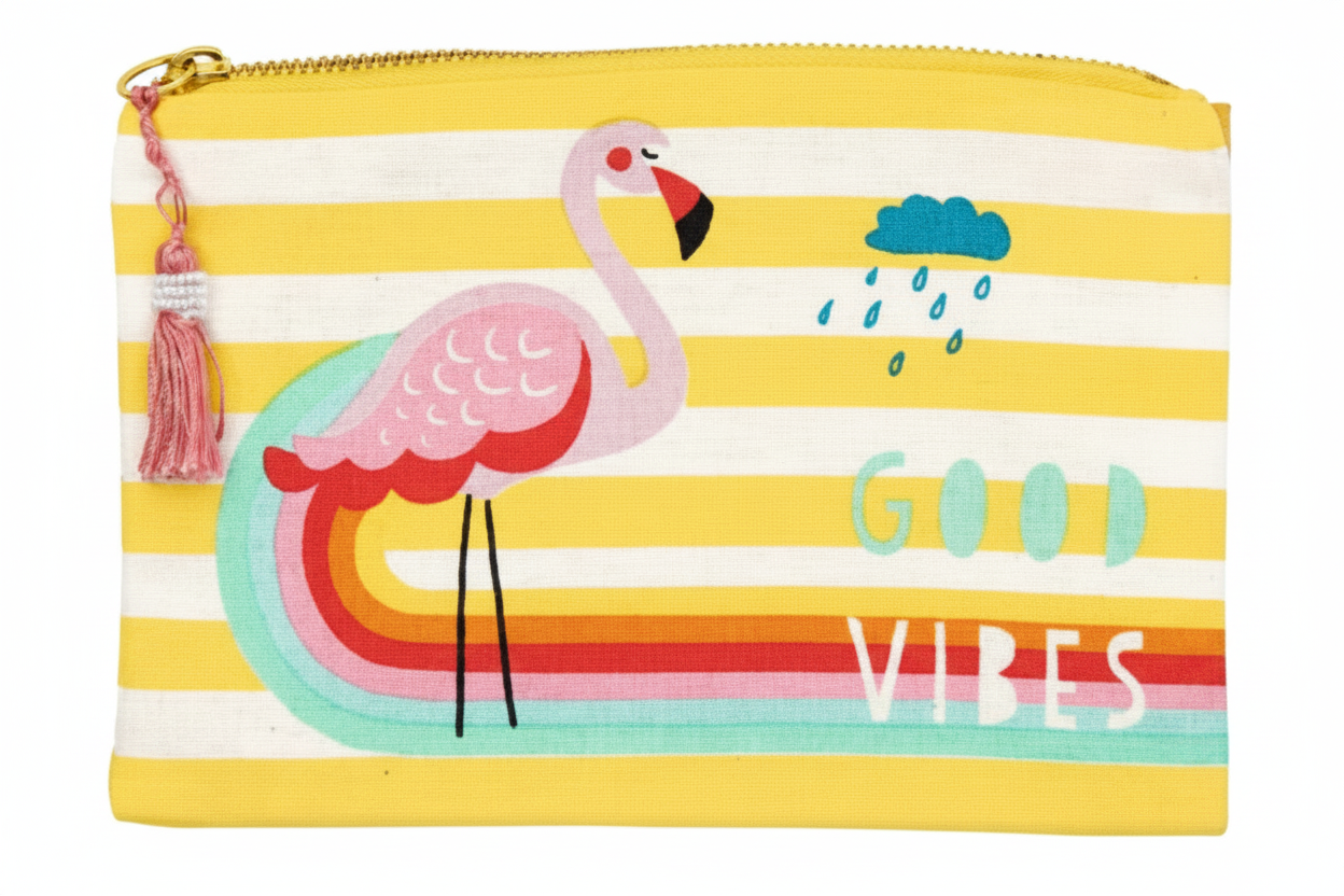 Flamingo “Good Vibes” Pouch