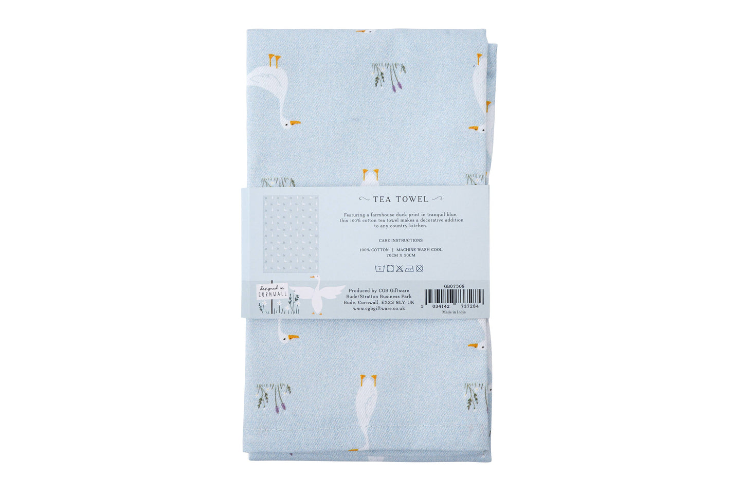 Bramble Farm Duck Illustrated Tea Towel
