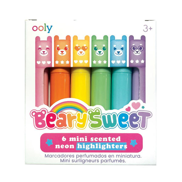 Set van 6 mini-markeerstiften met geur.