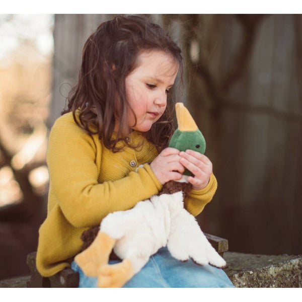Pluche speelgoed van een wilde eend (Drake Mallard Duck)