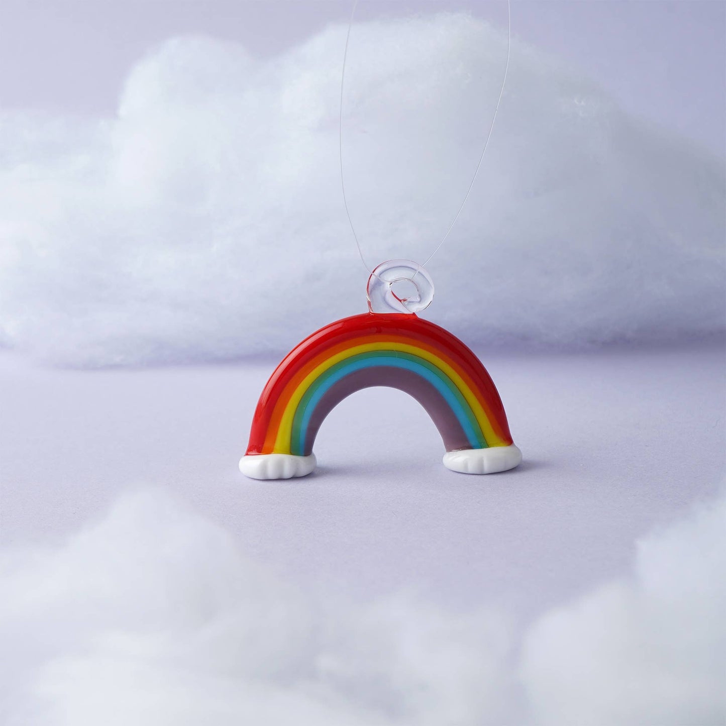 Décoration à suspendre arc-en-ciel en verre