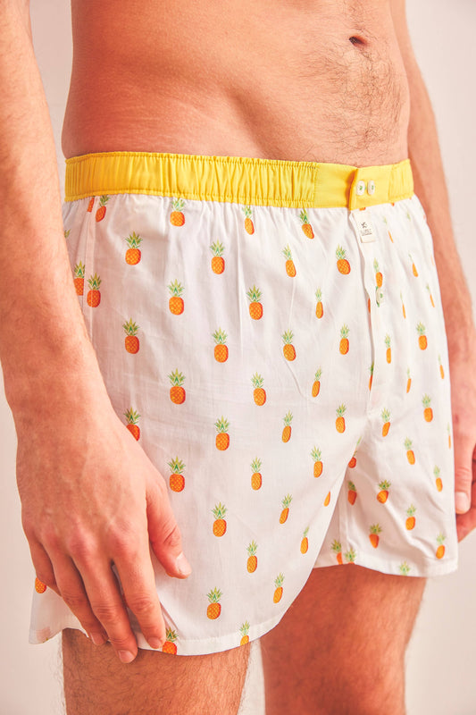 100% Organic Cotton Pineapple Boxer Shorts