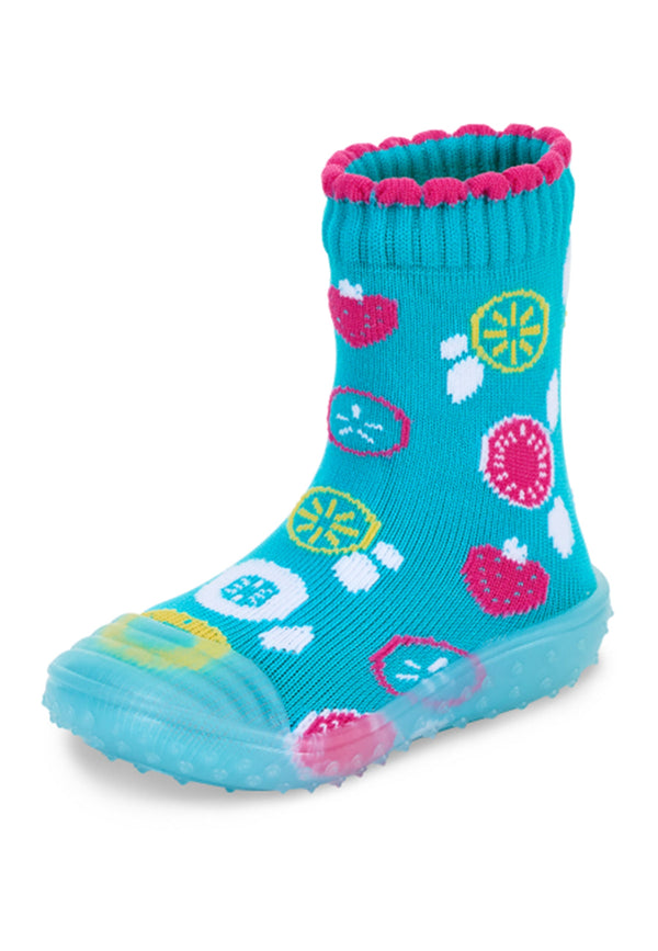 Chaussettes aventure Fruits turquoise