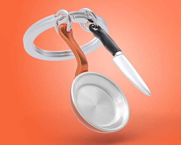 Sleutelhanger met chef-kok-thema