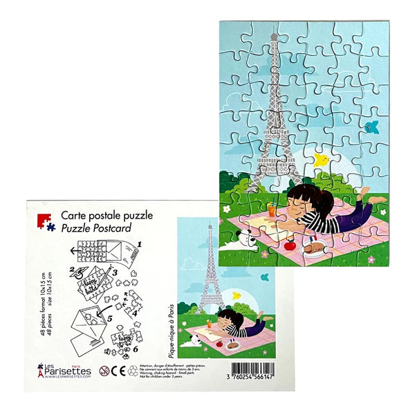 Puzzelansichtkaart Parijs Picknick