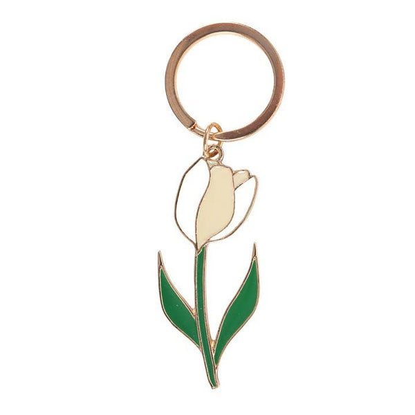 Porte-clés Tulipe Blanche