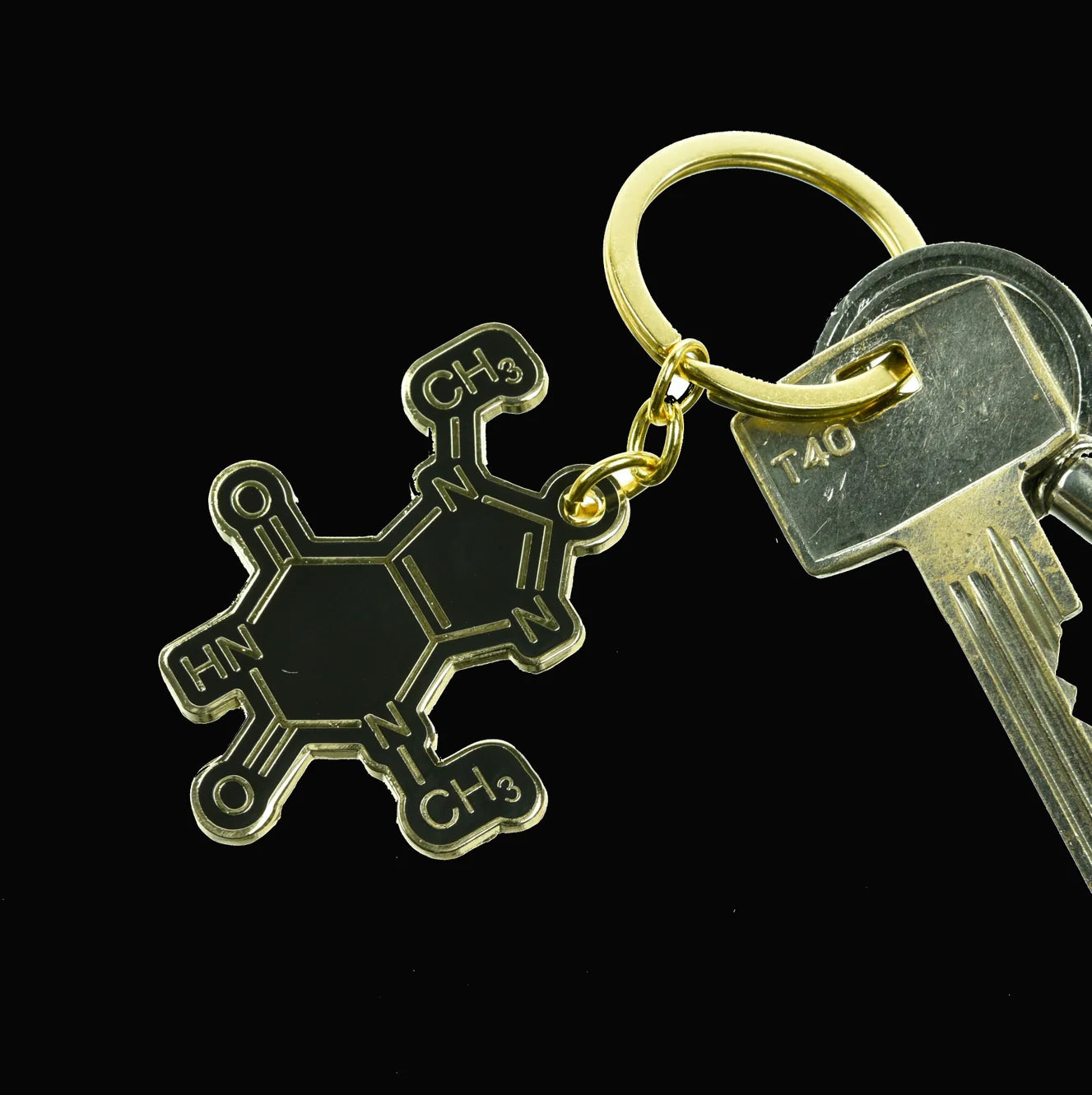 Sleutelhanger met chocolademolecuul