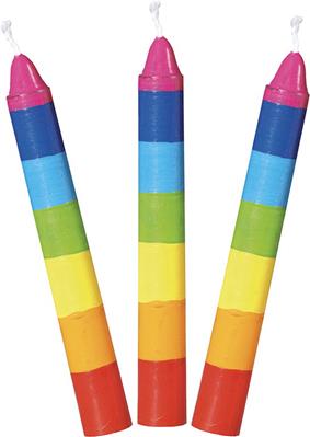 Anniversaire bougies: MULTICOLORE H10xdiam.1cm, boîte avec 10 bougies
