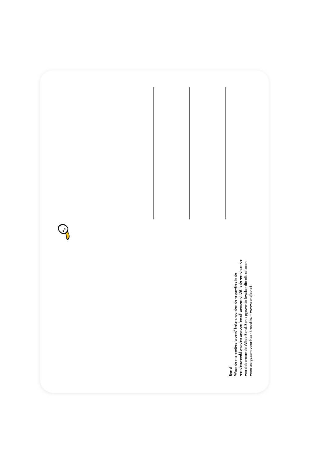 Ansichtkaart met wilde eend - De vrouw