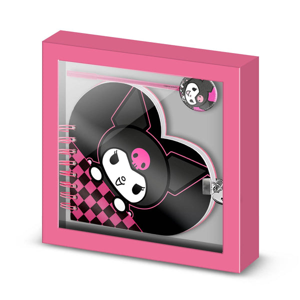 Sanrio Kuromi Schaakdagboek Hart + Pen