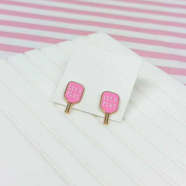 Boucles d'oreilles Pickleball "Let's Play"