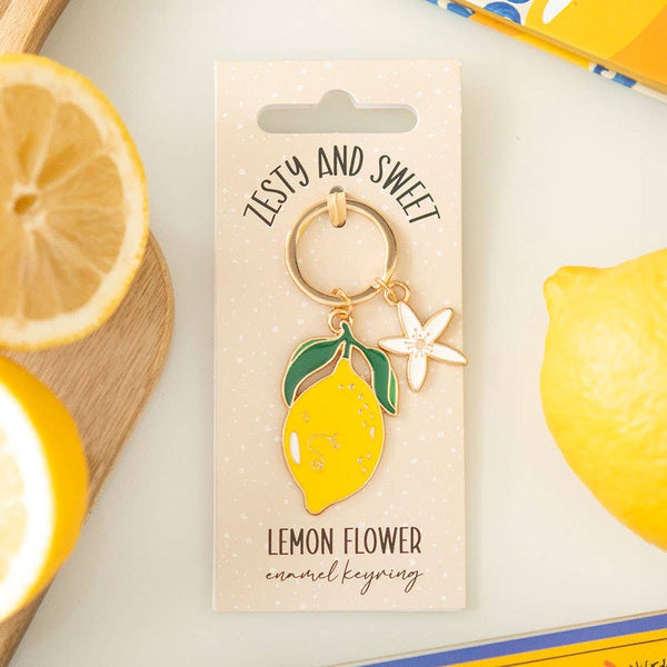 Porte-clés Citron et Fleur