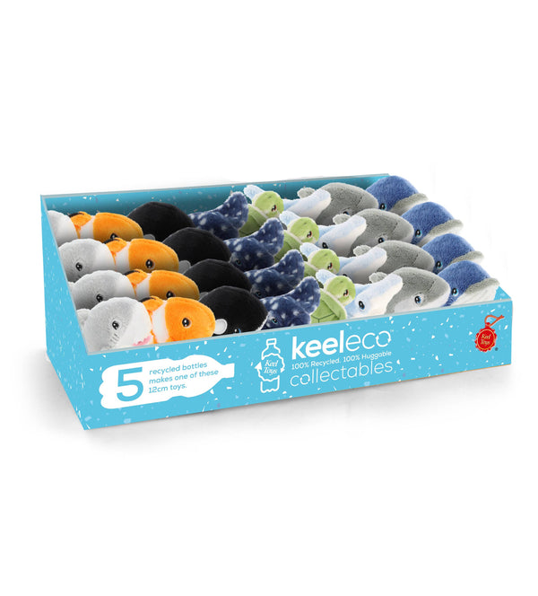 Assortment of 24 Marine Animal Plush Toys 12cm - KEELECO