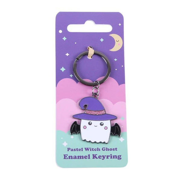 Porte-clés fantôme de sorcière gothique pastel