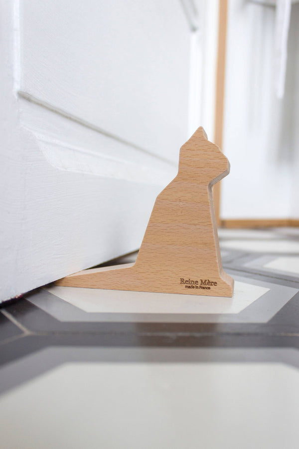 Houten deurstopper - Kat Sachat