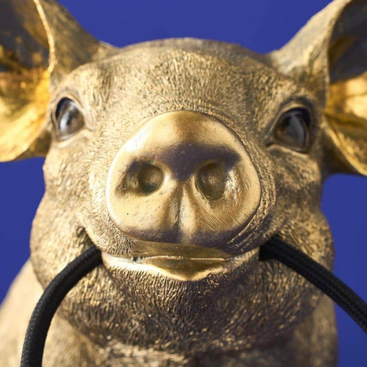 Golden Pig Table Lamp