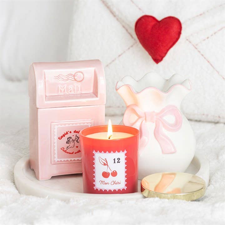 Bougie Saint-Valentin Fleur de Cerisier « Mon Cheri »