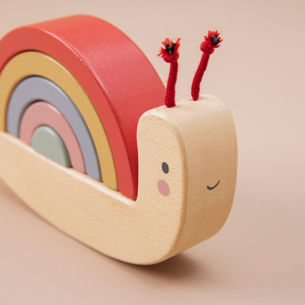 Jeu Jouet Empileur D'escargots pour Enfants (FSC) en Bois Just Bee Kids