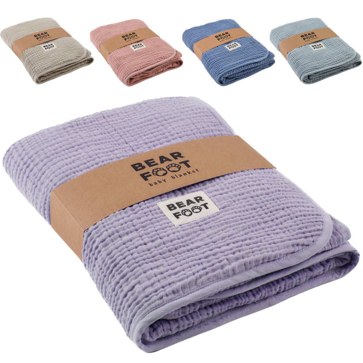 Babydecke Musselin Fleecedecke flauschig weich - lila