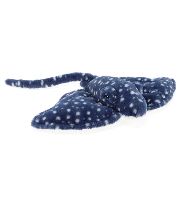 Peluche raie bleue Keeleco 25 cm