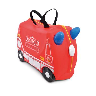Trunki Ride-on: VOITURE DE POMPIER Frank 46x30x21cm, emballage polyglotte, empilable, emballé à l'unité dans une boite VPC, 3+