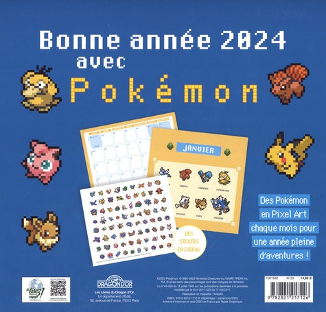 Pokémon Pixel Art Kalender 2024