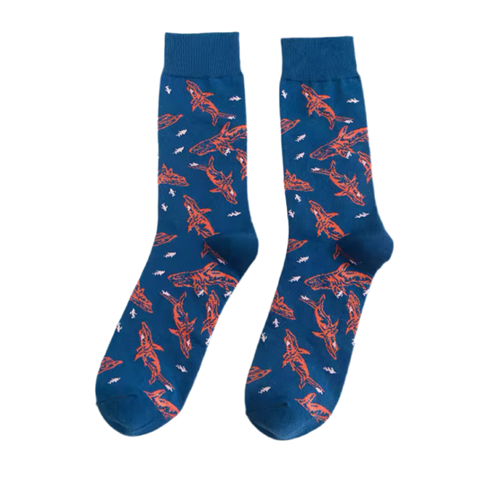 chaussettes requins rouges mrcol