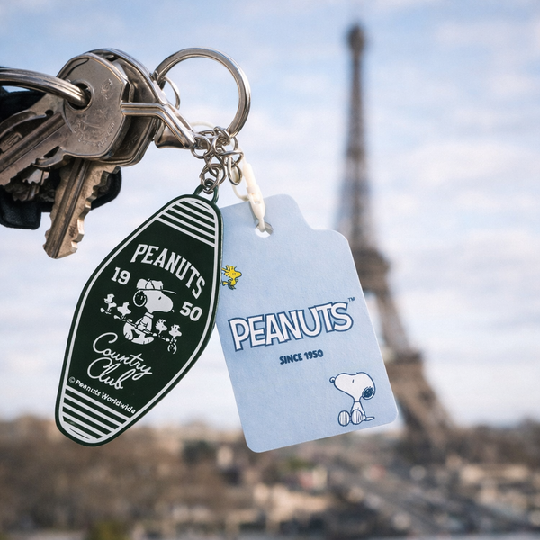 Porte-clés en métal Snoopy "Country Club"