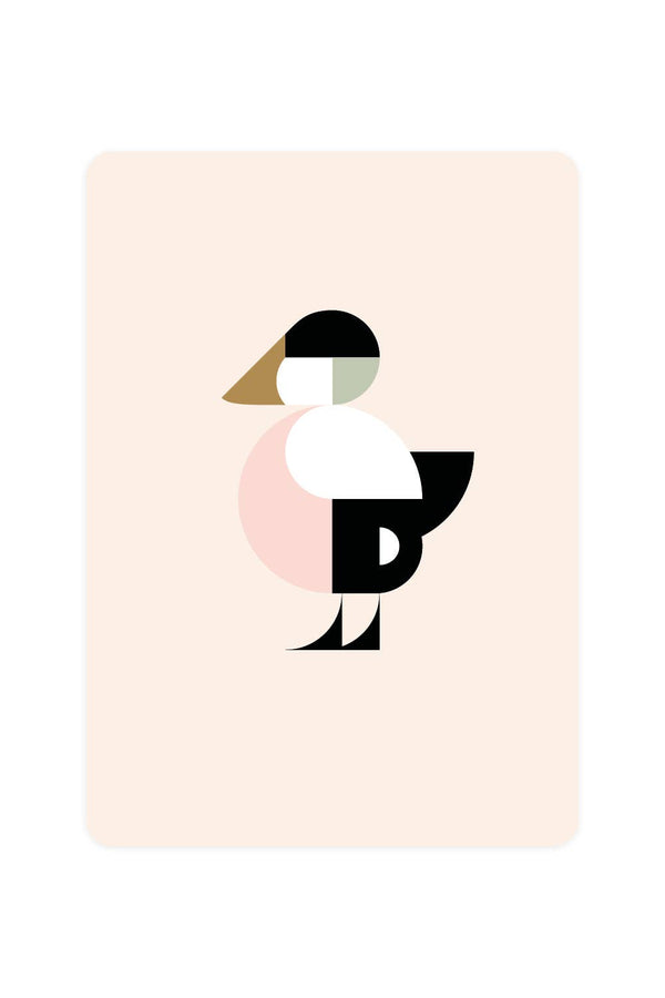 Ansichtkaart met een eider