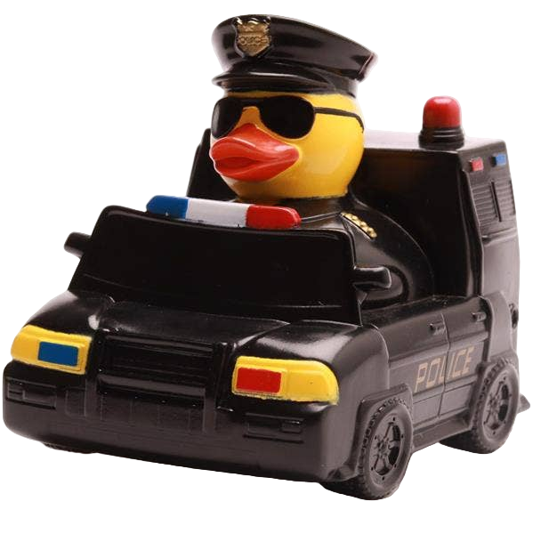 Eend politieauto