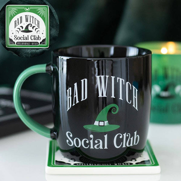 Mok en onderzetterset van Bad Witch Social Club