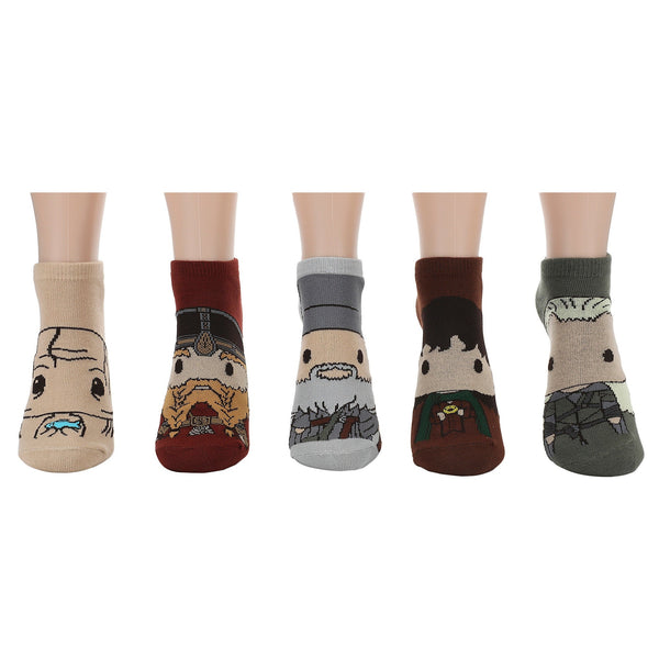 Chaussettes femme Le Seigneur des Anneaux personnages emblématiques - lot de 5 paires