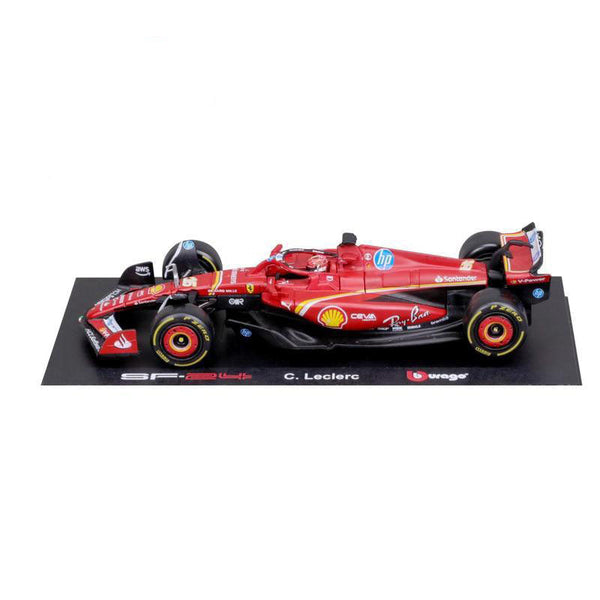 1:18 F1 2024 FERRARI SF-24 LECLERC AVEC CASQUE ÉTUI RIGIDE DELUXE