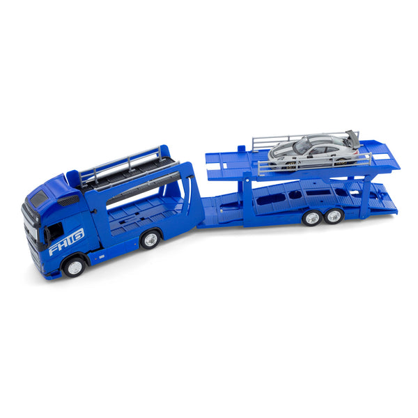 1:43 STREET FIRE MULTICAR CARRIER - VOLVO FH16 GLOBETROTTER 750 XXL (BLEU)