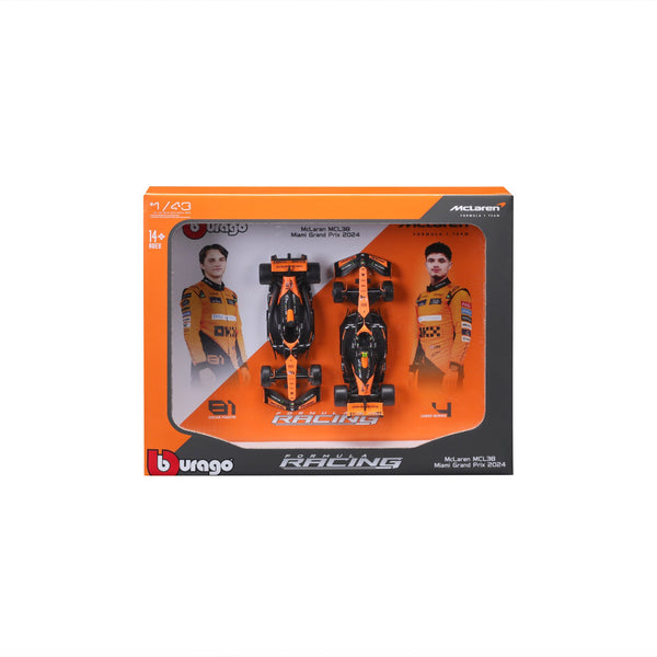 1:43 F1 MCLAREN MCL38 2024 DEUX PACK NORRIS ET PIASTRI