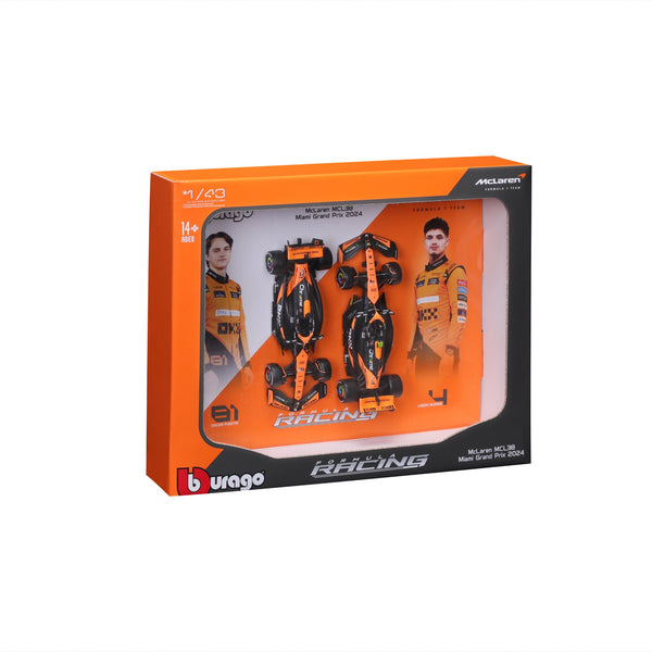 1:43 F1 MCLAREN MCL38 2024 DEUX PACK NORRIS ET PIASTRI