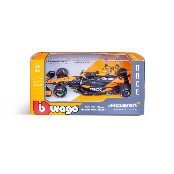 1:43 F1 MCLAREN MCL38 2024 PIASTRI DANS UN DISTRIBUTEUR DE 12 PIÈCES