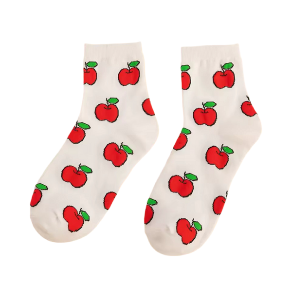 Damessokken met appelprint