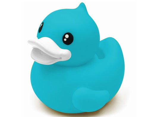 Kleine blauwe eend spaarpot