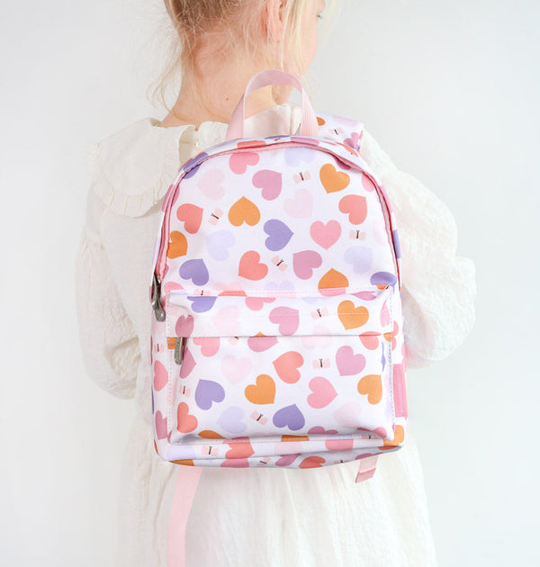 Petit sac à dos enfant - Cœurs – vue 2 – A Little Lovely Company