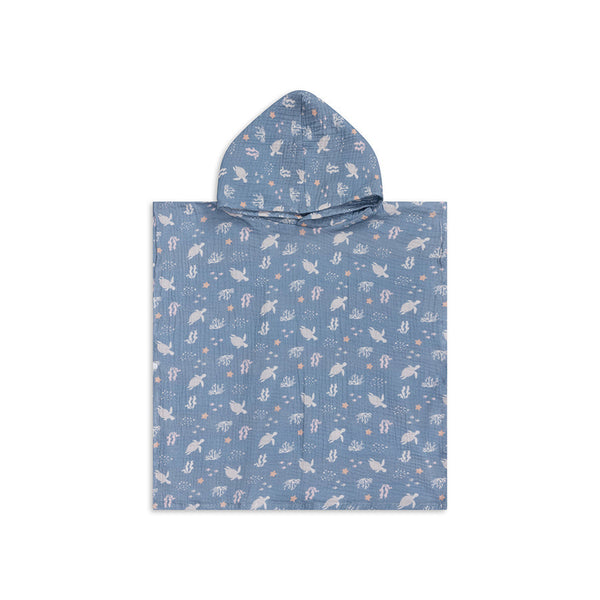 Beach Poncho - Blue - Coral Bliss - 52 x 52 cm